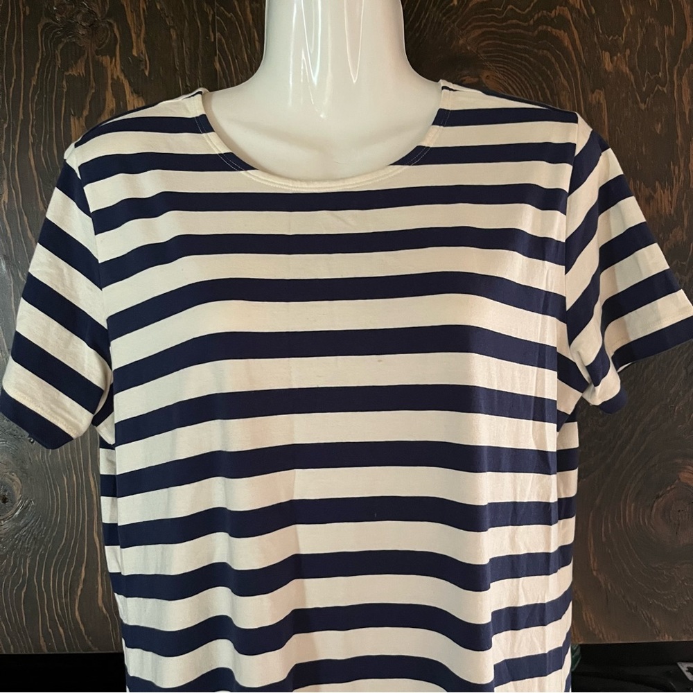 Vineyard Vines Dress Blue White Striped - Picture 2 of 6